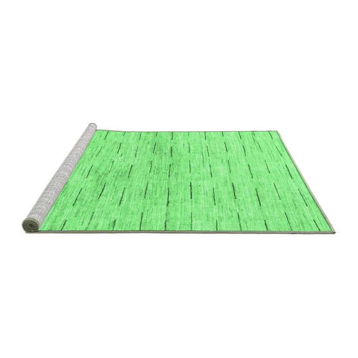 Sideview of Machine Washable Solid Emerald Green Modern Area Rugs, wshabs1552emgrn