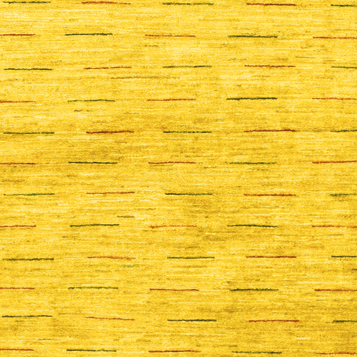 Machine Washable Solid Yellow Modern Rug, wshabs1552yw