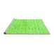 Sideview of Machine Washable Solid Green Modern Area Rugs, wshabs1552grn