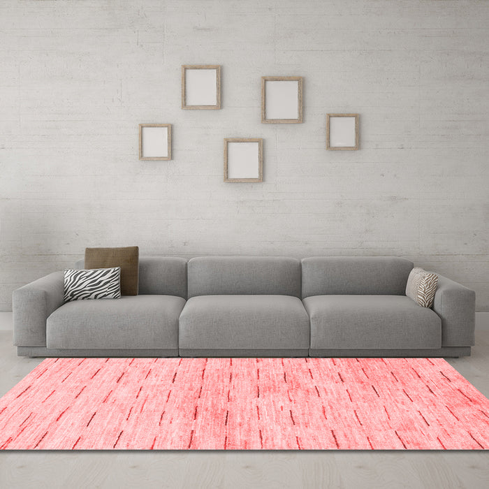 Modern Red Washable Rugs