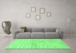 Machine Washable Solid Emerald Green Modern Area Rugs in a Living Room,, wshabs1552emgrn