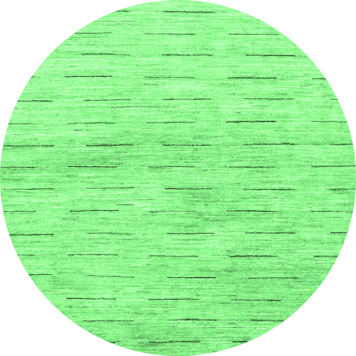 Round Solid Emerald Green Modern Rug, abs1552emgrn