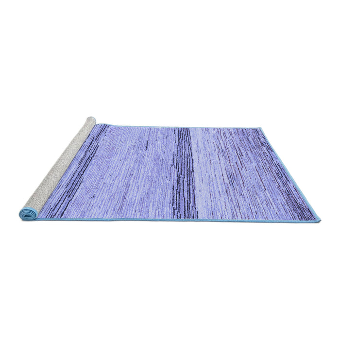 Sideview of Machine Washable Abstract Blue Modern Rug, wshabs1553blu