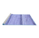 Sideview of Machine Washable Abstract Blue Modern Rug, wshabs1553blu