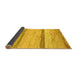 Sideview of Abstract Yellow Modern Rug, abs1553yw