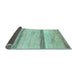 Sideview of Abstract Light Blue Modern Rug, abs1553lblu