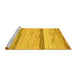 Sideview of Machine Washable Abstract Yellow Modern Rug, wshabs1553yw