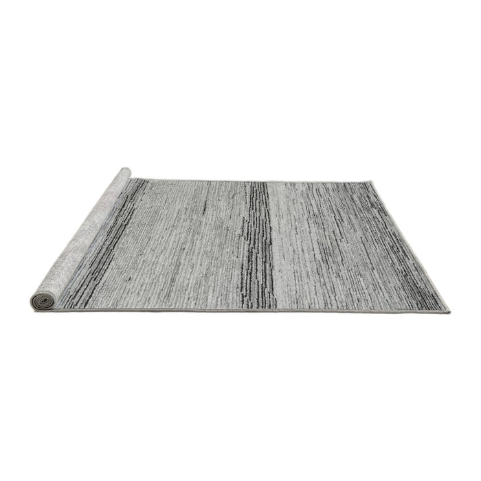 Sideview of Machine Washable Abstract Gray Modern Rug, wshabs1553gry