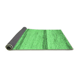 Sideview of Abstract Emerald Green Modern Rug, abs1553emgrn