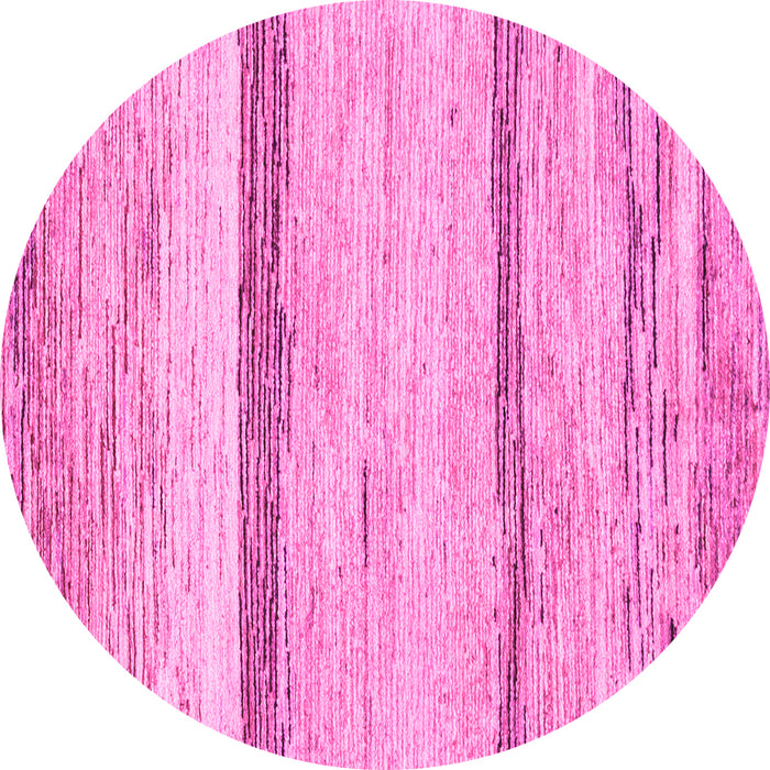 Round Abstract Pink Modern Rug, abs1553pnk