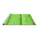 Sideview of Machine Washable Abstract Green Modern Area Rugs, wshabs1553grn