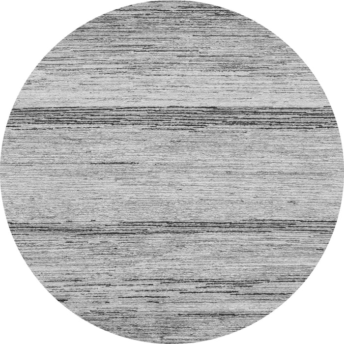 Round Machine Washable Abstract Gray Modern Rug, wshabs1553gry