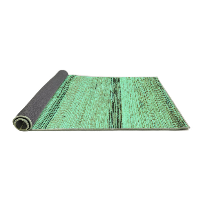 Sideview of Abstract Turquoise Modern Rug, abs1553turq