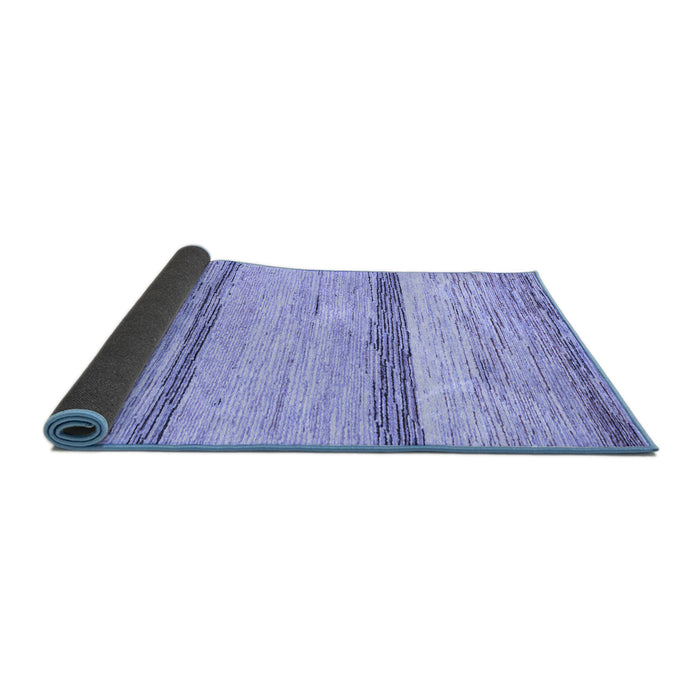 Sideview of Abstract Blue Modern Rug, abs1553blu