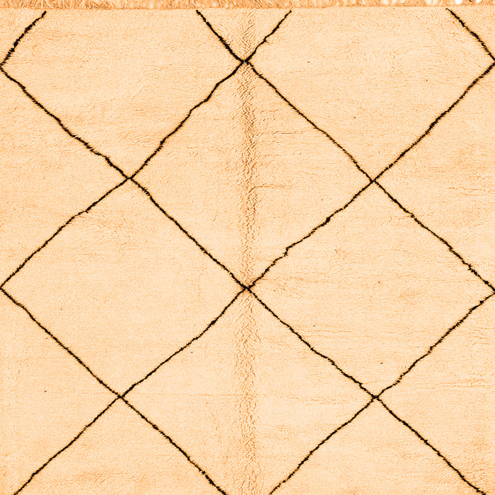 Square Solid Orange Modern Rug, abs1554org