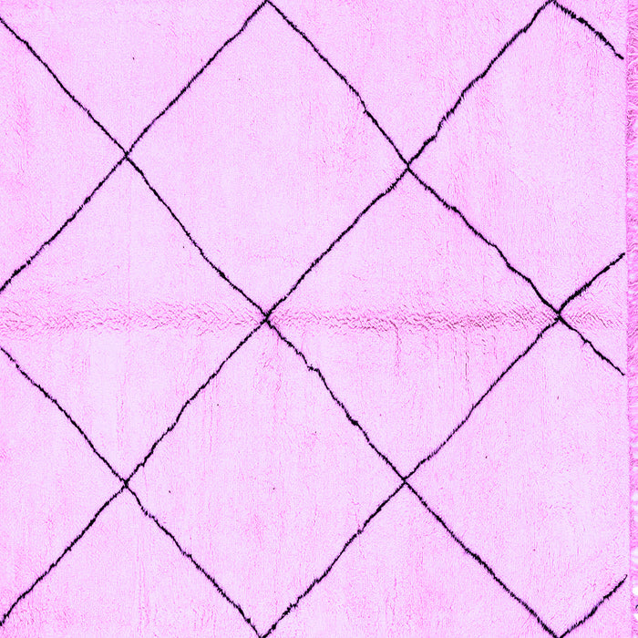 Square Machine Washable Solid Purple Modern Area Rugs, wshabs1554pur