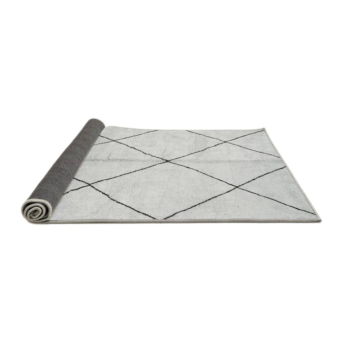Sideview of Solid Gray Modern Rug, abs1554gry