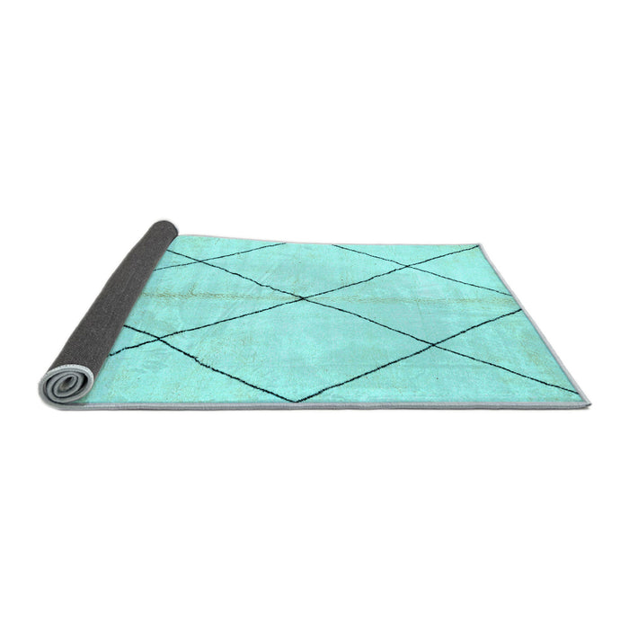 Sideview of Solid Light Blue Modern Rug, abs1554lblu