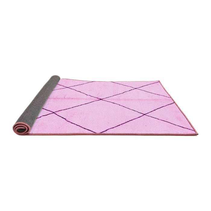 Sideview of Solid Pink Modern Rug, abs1554pnk