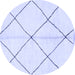 Round Solid Blue Modern Rug, abs1554blu