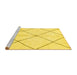 Sideview of Machine Washable Solid Yellow Modern Rug, wshabs1554yw