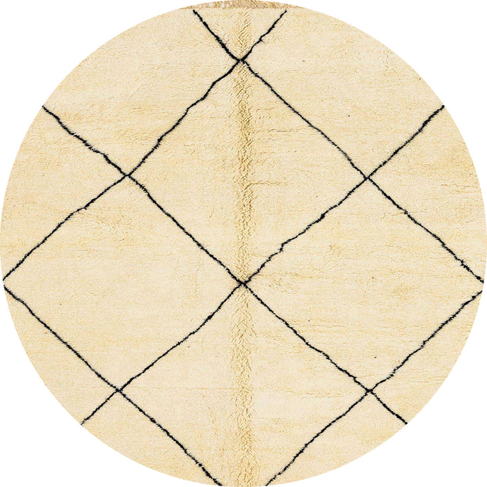 Round Machine Washable Abstract Khaki Gold Rug, wshabs1554