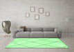 Machine Washable Solid Emerald Green Modern Area Rugs in a Living Room,, wshabs1554emgrn