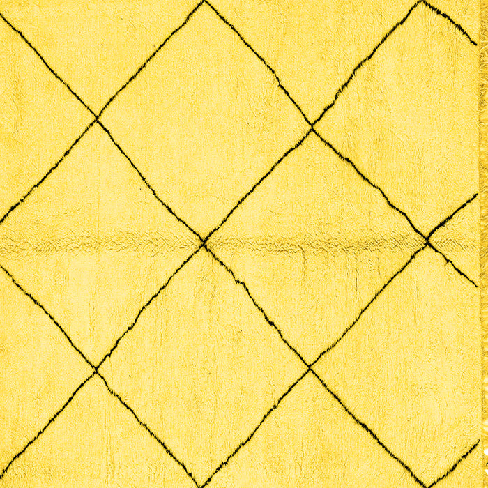Square Solid Yellow Modern Rug, abs1554yw