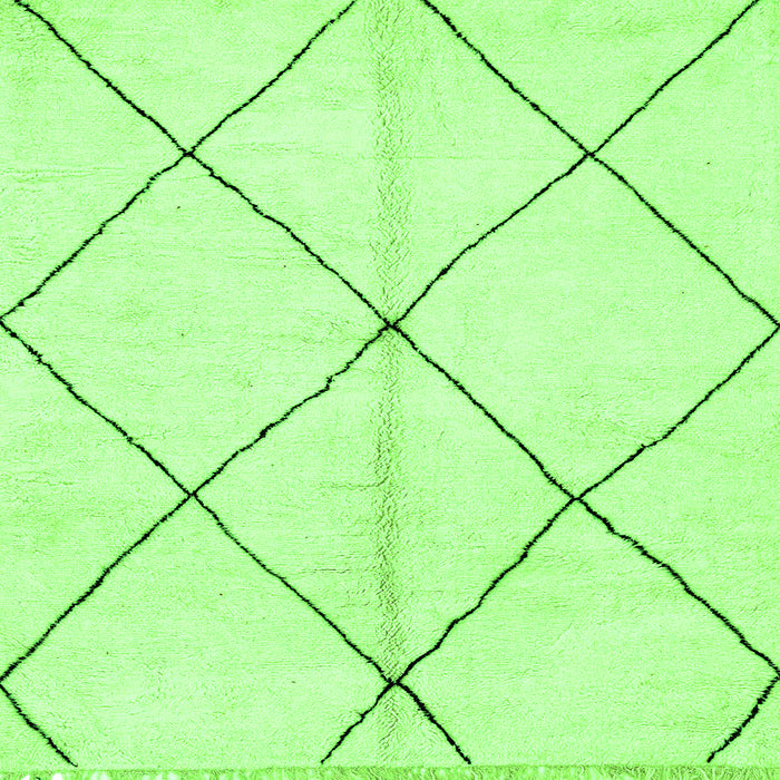 Square Solid Green Modern Rug, abs1554grn
