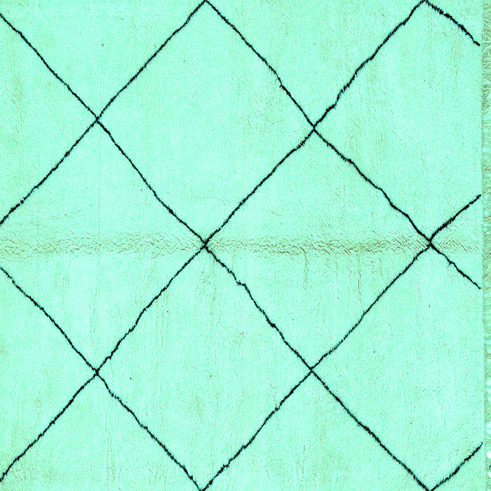 Square Solid Turquoise Modern Rug, abs1554turq