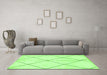 Machine Washable Solid Green Modern Area Rugs in a Living Room,, wshabs1554grn