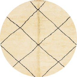 Round Abstract Khaki Gold Solid Rug, abs1554