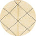 Round Abstract Khaki Gold Solid Rug, abs1554