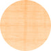 Round Solid Orange Modern Rug, abs1555org