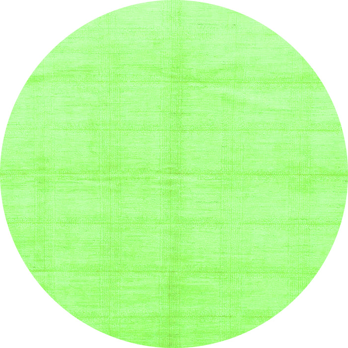 Round Solid Green Modern Rug, abs1555grn