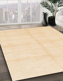 Abstract Khaki Gold Solid Rug in Family Room, abs1555