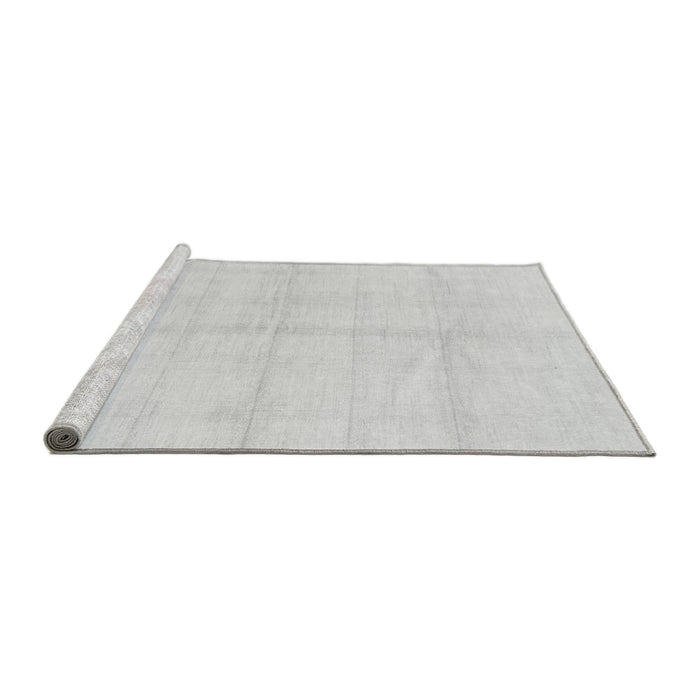 Sideview of Machine Washable Solid Gray Modern Rug, wshabs1555gry