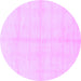 Round Solid Purple Modern Rug, abs1555pur