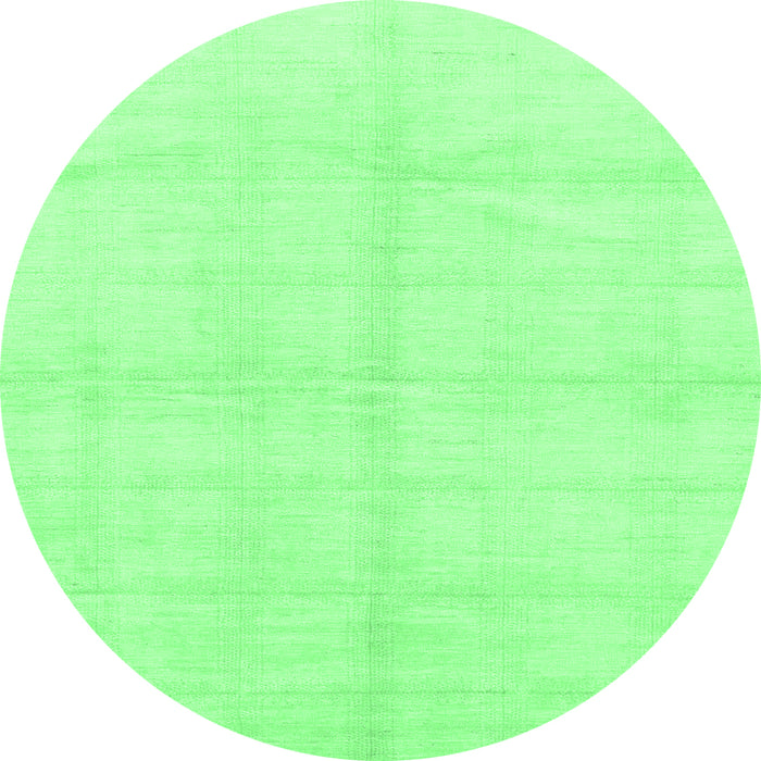 Round Solid Emerald Green Modern Rug, abs1555emgrn
