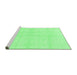 Sideview of Machine Washable Solid Emerald Green Modern Area Rugs, wshabs1555emgrn