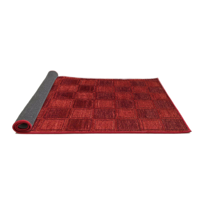 Sideview of Abstract Red Modern Rug, abs1556