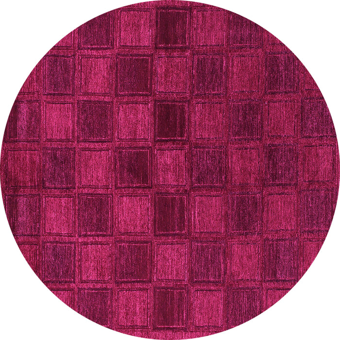 Round Machine Washable Abstract Pink Modern Rug, wshabs1556pnk