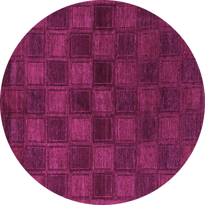 Round Machine Washable Abstract Purple Modern Area Rugs, wshabs1556pur