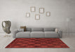 Machine Washable Abstract Brown Modern Rug in a Living Room,, wshabs1556brn