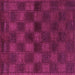 Square Machine Washable Abstract Purple Modern Area Rugs, wshabs1556pur