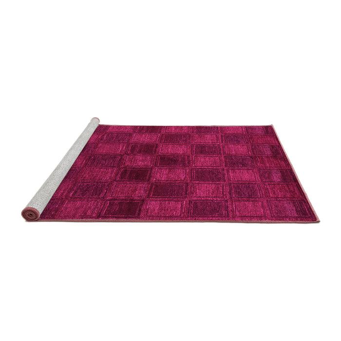 Sideview of Machine Washable Abstract Pink Modern Rug, wshabs1556pnk