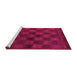 Sideview of Machine Washable Abstract Pink Modern Rug, wshabs1556pnk