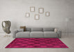 Machine Washable Abstract Pink Modern Rug in a Living Room, wshabs1556pnk