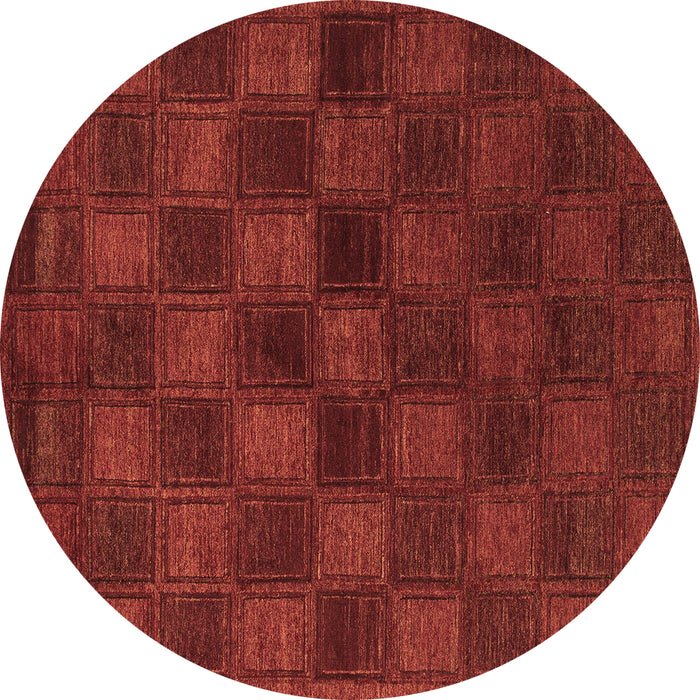 Round Machine Washable Abstract Brown Modern Rug, wshabs1556brn