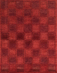 Machine Washable Abstract Red Rug, wshabs1556